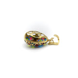 18K Gold Plique-à-Jour Italian Egg Pendant Pendant, Charm Kirsten's Corner