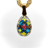 18K Gold Plique-à-Jour Italian Egg Pendant Pendant, Charm Kirsten's Corner