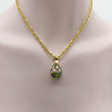 18K Gold Plique-à-Jour Italian Egg Pendant Pendant, Charm Kirsten's Corner