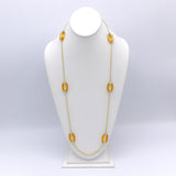 14K Gold and Carved Glass Necklace Necklace Kirsten's Corner Jewelry