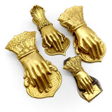 Victorian Hand Shaped Gilt Paperclip with Flowers on Sleeve Objects of Virtue Kirsten's Corner