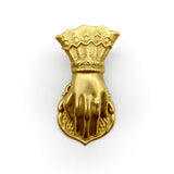Victorian Hand Shaped Gilt Paperclip with Flowers on Sleeve Objects of Virtue Kirsten's Corner