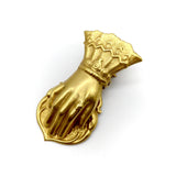Victorian Hand Shaped Gilt Paperclip with Flowers on Sleeve Objects of Virtue Kirsten's Corner