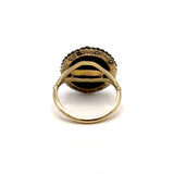 14K Gold Micro Mosaic Ring of Coliseum with Halo Ring Kirsten's Corner