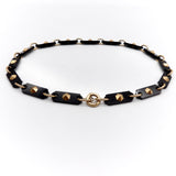 14K Rose Gold and Onyx Mourning Chain and Locket Necklaces, Pendants Kirsten's Corner