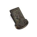 Bronze Victorian Era Paper Clip with Woman Smoking Objects of Virtue Kirsten's Corner
