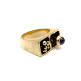14K Modern Architectural Ring with Amethyst Ring Kirsten's Corner Jewelry