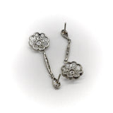 Platinum Old European and Rose Cut Diamond Dangle Earrings Earrings Kirsten's Corner