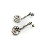 Platinum Old European and Rose Cut Diamond Dangle Earrings Earrings Kirsten's Corner