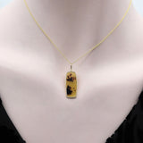 14K Gold Landscape Agate Pendant Pendant Kirsten's Corner