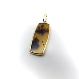 14K Gold Landscape Agate Pendant Pendant Kirsten's Corner