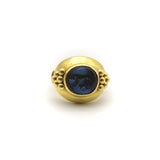 22K Gold Ring with Ancient Greek Mother and Cub Lion Intaglio Ring Kirsten's Corner