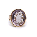 Victorian Amethyst Intaglio 14K Gold Signet Ring Ring Kirsten's Corner