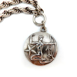 Margot De Taxco Zodiac Sterling Silver Sagittarius Pendant Medallion Charm Kirsten's Corner