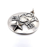 Margot de Taxco Zodiac Sterling Silver Cancer Pendant Medallion Charm Kirsten's Corner