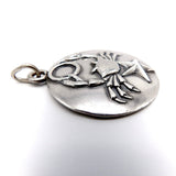 Margot de Taxco Zodiac Sterling Silver Cancer Pendant Medallion Charm Kirsten's Corner