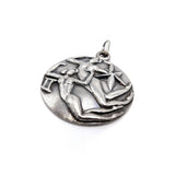 Margot De Taxco Zodiac Sterling Silver Gemeni Pendant Medallion Charm Kirsten's Corner Jewelry