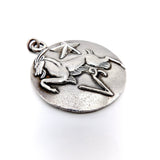 Margot de Taxco Zodiac Sterling Silver Capricorn Pendant Medallion Pendant, Charm Kirsten's Corner Jewelry