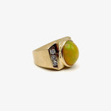 14K Gold Ethiopian Opal & Diamond Cocktail Ring Ring Kirsten's Corner Jewelry