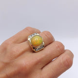 14K Gold Ethiopian Opal & Diamond Cocktail Ring Ring Kirsten's Corner Jewelry
