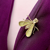 18K Gold & Diamond Chaumet Bee Brooch or Pendant Brooch Kirsten's Corner Jewelry