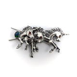 Vintage Sterling Silver Unicorn Hair Barrette Objects of Virtue Kirsten's Corner Jewelry