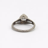 Unique Art-Deco Platinum Diamond Engagement Ring ring Ring