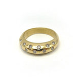 18K & Diamond Contemporary Dome-Shaped Ring Ring Kirsten's Corner Jewelry