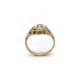 Old Mine Cut Diamond Flower Cluster Ring in 14K Gold Ring Kirsten's Corner