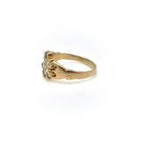 Old Mine Cut Diamond Flower Cluster Ring in 14K Gold Ring Kirsten's Corner