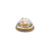 Egyptian Revival 14K Gold Reverse Painted Essex Crystal of Sphinx charm Kirsten's Corner