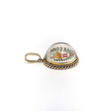 Egyptian Revival 14K Gold Reverse Painted Essex Crystal of Sphinx charm Kirsten's Corner