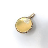 Egyptian Revival 14K Gold Reverse Painted Essex Crystal of Sphinx charm Kirsten's Corner