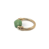 Egyptian Revival Green Scarab 12K Gold Swivel Ring Ring Kirsten's Corner Jewelry