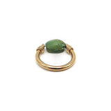 Egyptian Revival Green Scarab 12K Gold Swivel Ring Ring Kirsten's Corner Jewelry