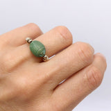 Egyptian Revival Green Scarab 12K Gold Swivel Ring Ring Kirsten's Corner Jewelry