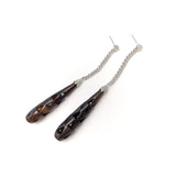 18K White Gold Diamond and Chalcedony Earrings by Assil Earrings Kirsten's Corner