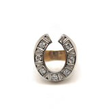 18K Gold & Diamond Unisex Horseshoe Ring Ring Kirsten's Corner Jewelry