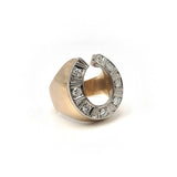 18K Gold & Diamond Unisex Horseshoe Ring Ring Kirsten's Corner Jewelry