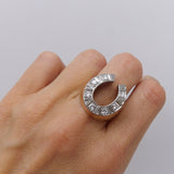 18K Gold & Diamond Unisex Horseshoe Ring Ring Kirsten's Corner Jewelry
