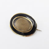 Oval Onyx Victorian Hair Brooch Brooches, Pins Kirsten's Corner Jewelry