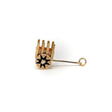 14K Gold Vintage European Cart Charm with Black Enamel Charm Kirsten's Corner Jewelry