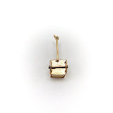 14K Gold Vintage European Cart Charm with Black Enamel Charm Kirsten's Corner Jewelry
