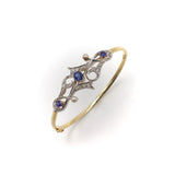 Edwardian 14K Gold, Platinum, Sapphire & Pearl Bracelet Bracelet Kirsten's Corner Jewelry