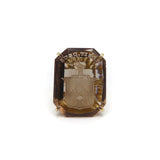 14K Smokey Topaz Carved Intaglio Ring Ring Kirsten's Corner Jewelry