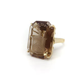 14K Smokey Topaz Carved Intaglio Ring Ring Kirsten's Corner Jewelry