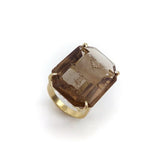 14K Smokey Topaz Carved Intaglio Ring Ring Kirsten's Corner Jewelry