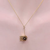 14K Gold Vintage European Cart Charm with Black Enamel Charm Kirsten's Corner Jewelry