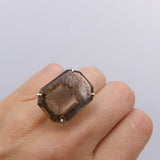 14K Smokey Topaz Carved Intaglio Ring Ring Kirsten's Corner Jewelry