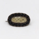 12K Rose Gold Georgian Mourning Braided Hair Brooch Brooches, Pins Kirsten's Corner Jewelry